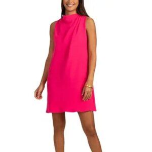 Trina Turk Sabrina Sleeveless Cowl Neck Dress in Pink
